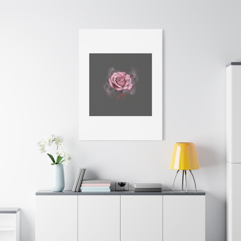 6 7 Valentine's Canvas | Viral Gothic Rose Wall Art | 6 7 Meaning Dark Romance