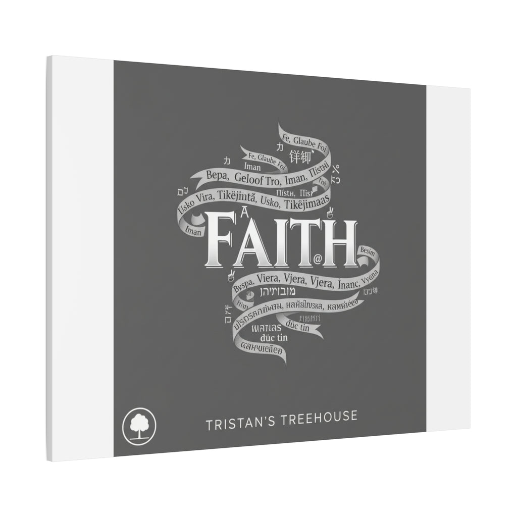 handwritten faith ribbon Canvas | sketch aesthetic, doodle design