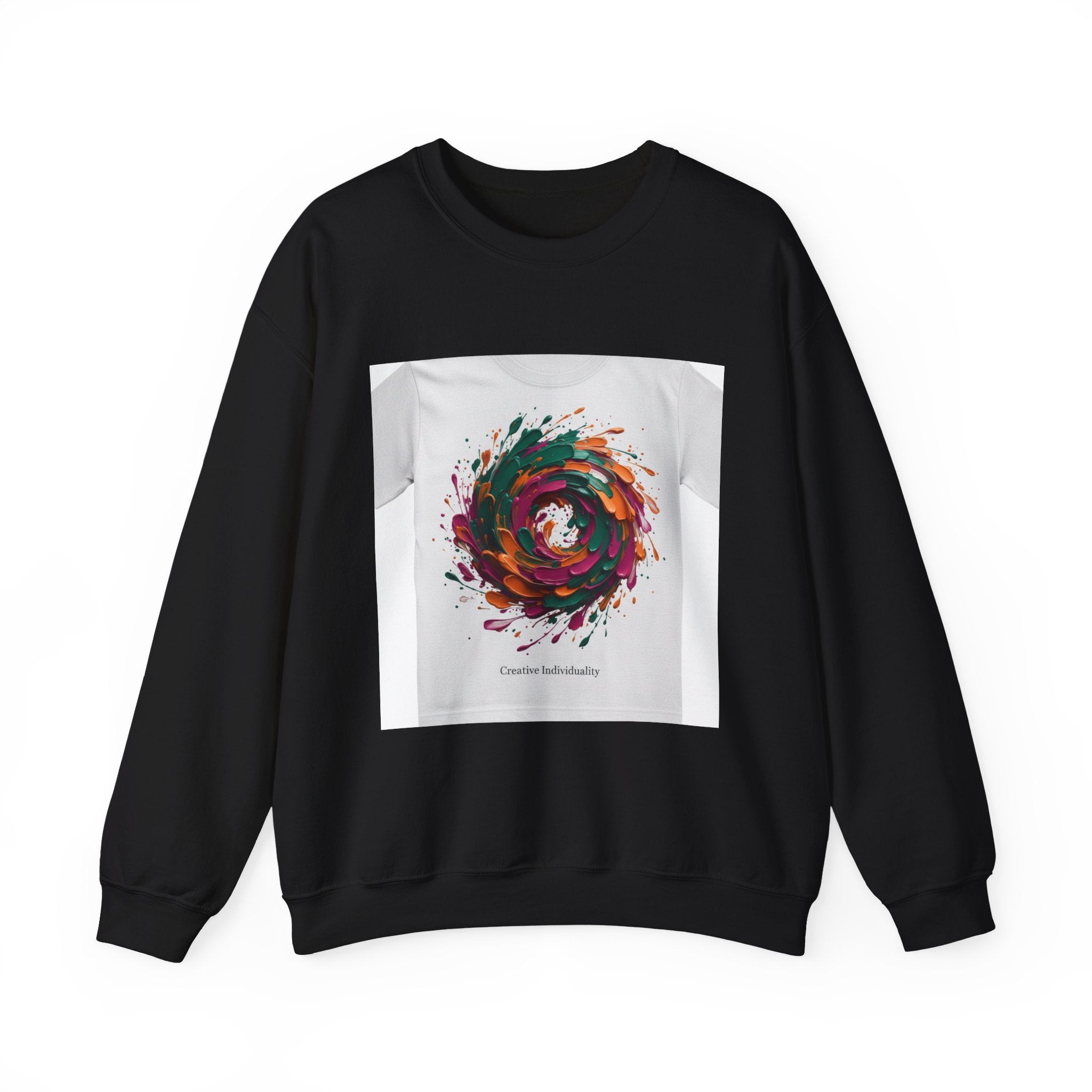 Painterly Abstract Floral Swirl Sweatshirt | artsy brushstroke apparel