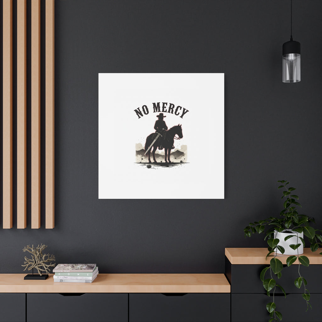 No Mercy Cowboy Skull Canvas | western skull art, gothic Americana