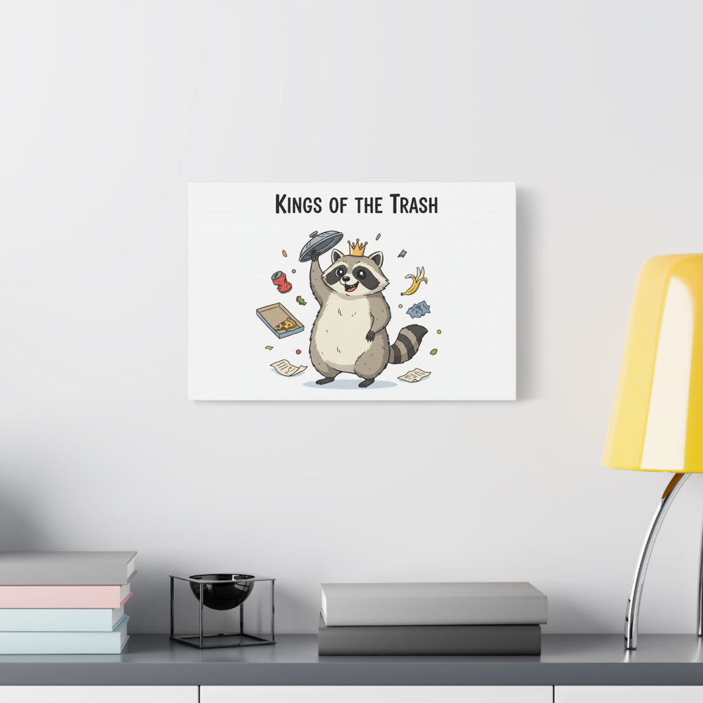 Kings of the Trash Canvas, Raccoon Doodle | Trash Panda, Goofy Critter Art