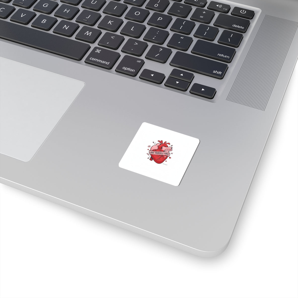 Love Yourself First Heart Sticker | anti‑Valentine, edgy heart design