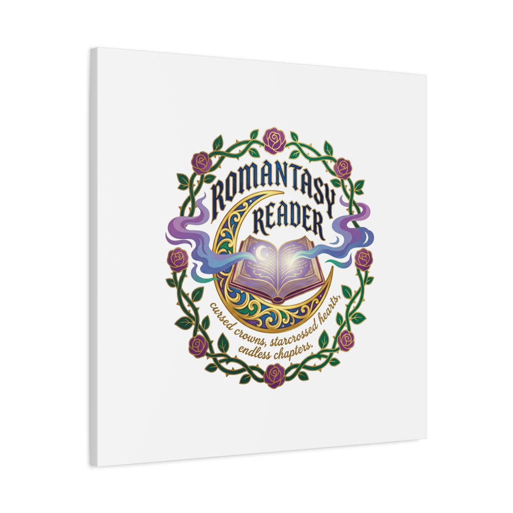 Romantasy Reader Canvas Print | enchanted bookish celestial gothic