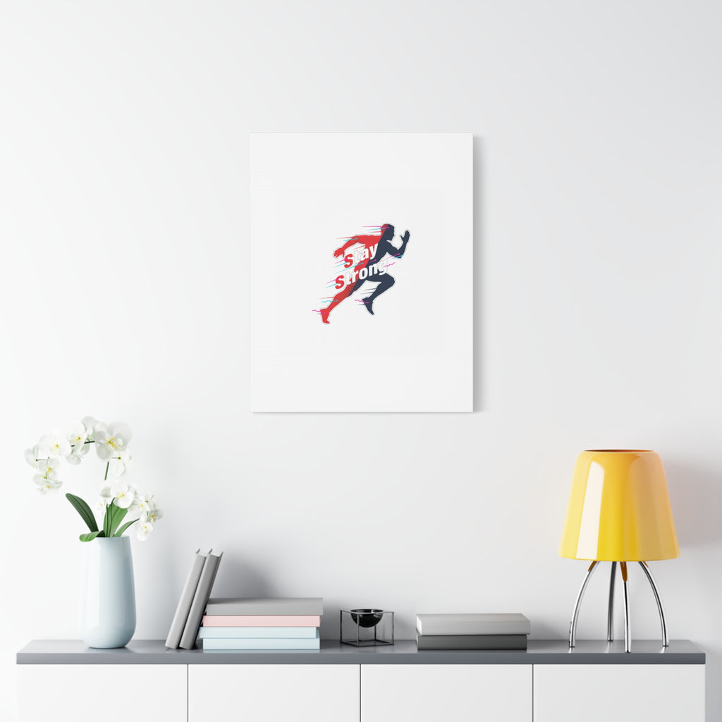 Stay Strong Runner Canvas | Fitness Motivation, Gym Wall Art