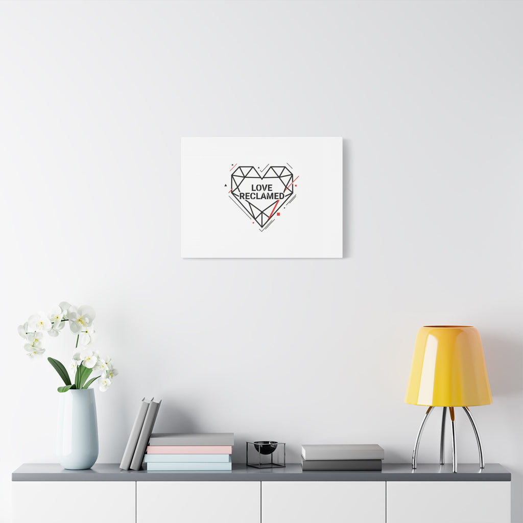 Love Reclaimed Canvas | modern heart design, minimalist love icon