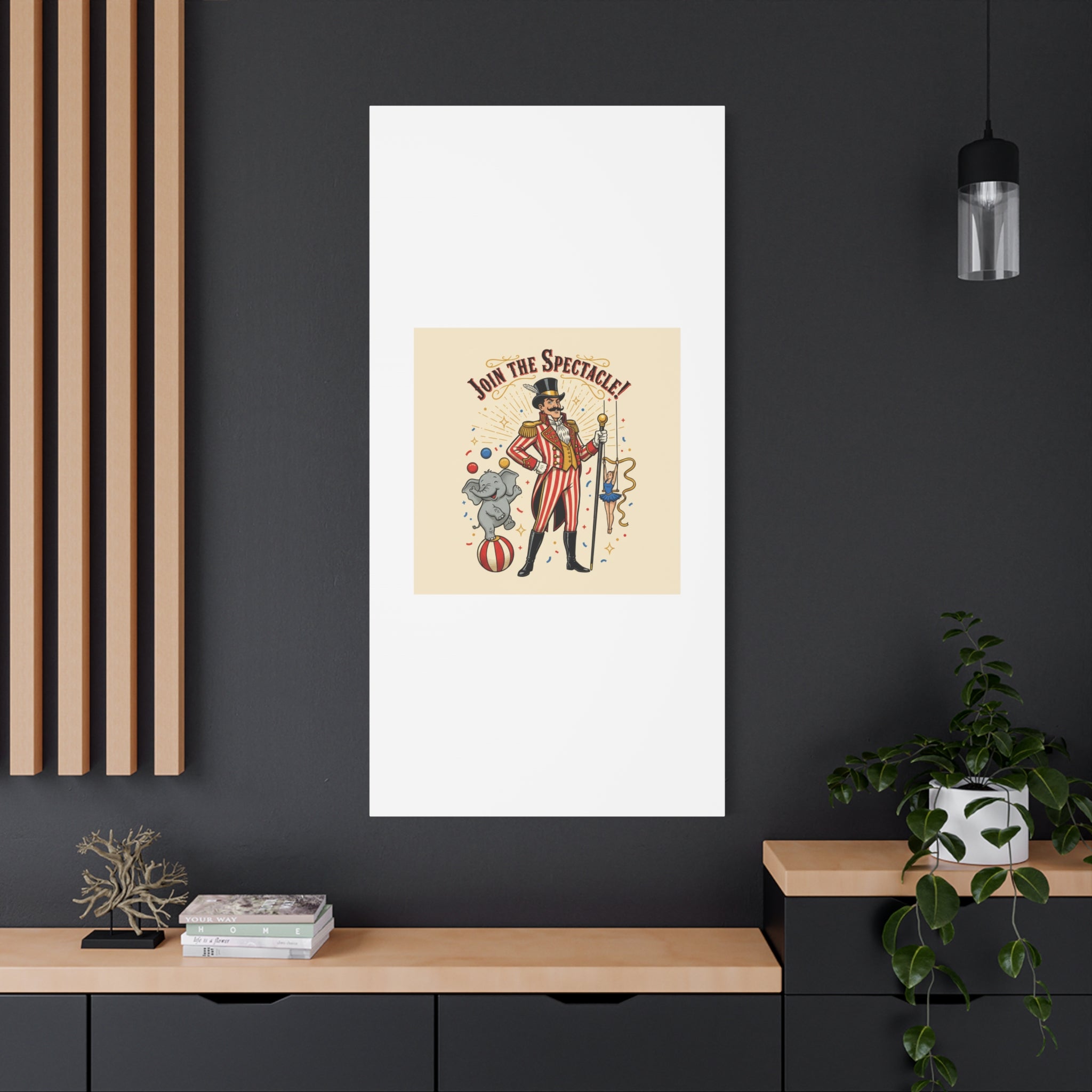 Join the Spectacle Circus Art Print | Matte Canvas, Stretched, Vintage Carnival Design