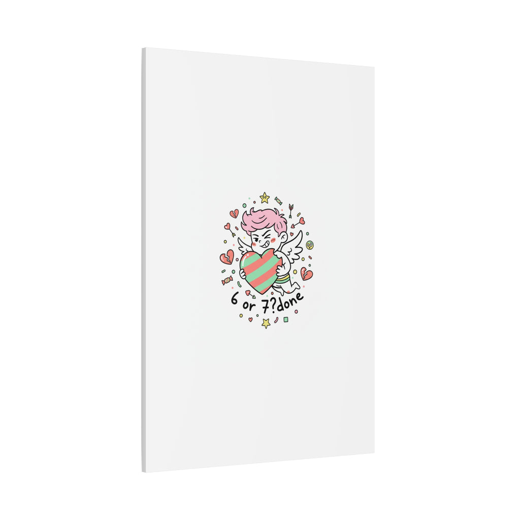 Weird Cupid heart illustration Canvas | Weird Valentine, quirky chaotic love
