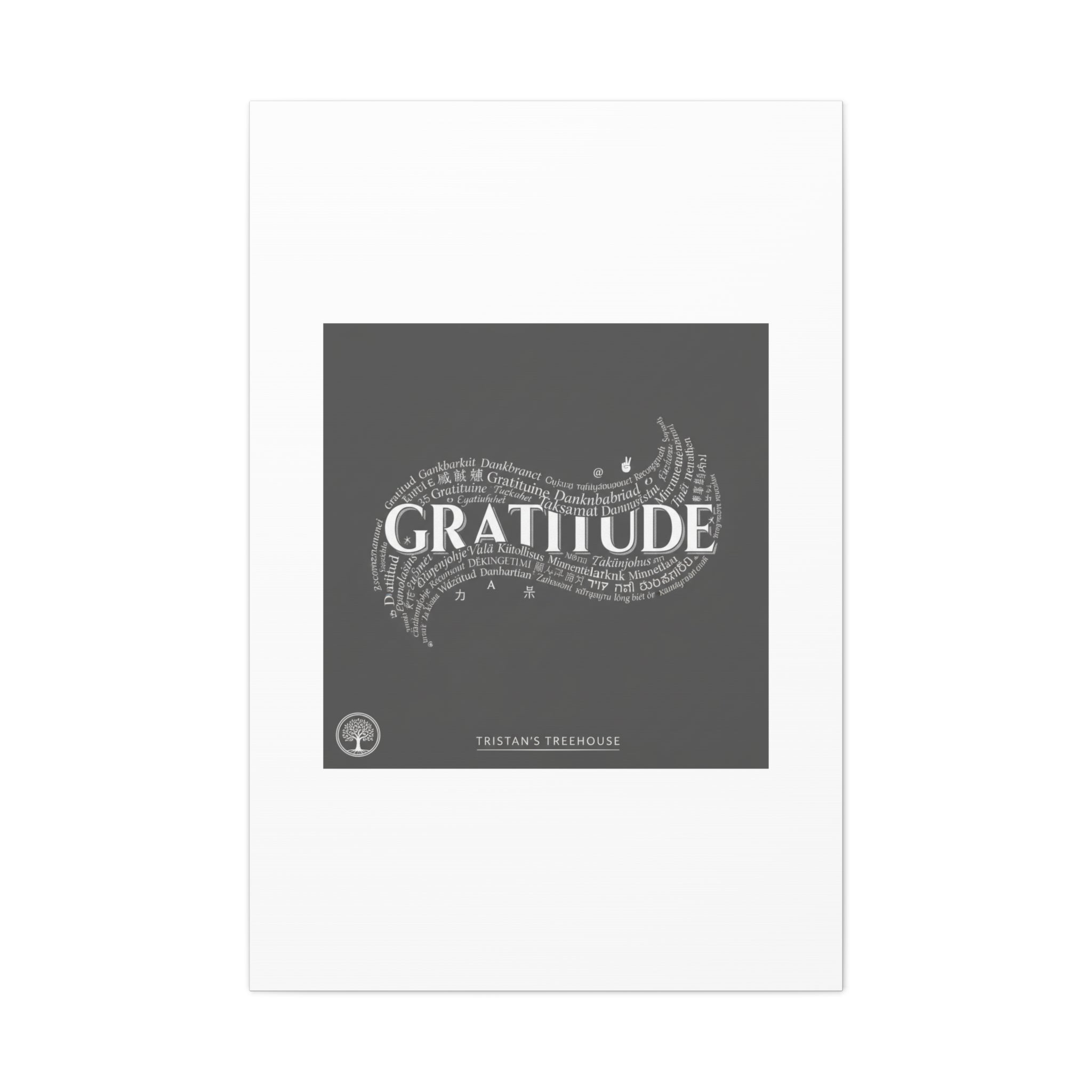 Gratitude Wall Art Matte Canvas | Tiny Treats, sweet uplifting print