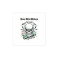 Heavy Metal Wellness Skull Sticker | gothic wellness quote, edgy self-care merch