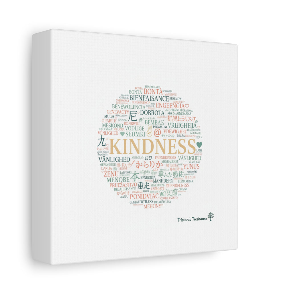 Kindness Word Cloud Canvas | Fresh Start Minimalist Wall Art