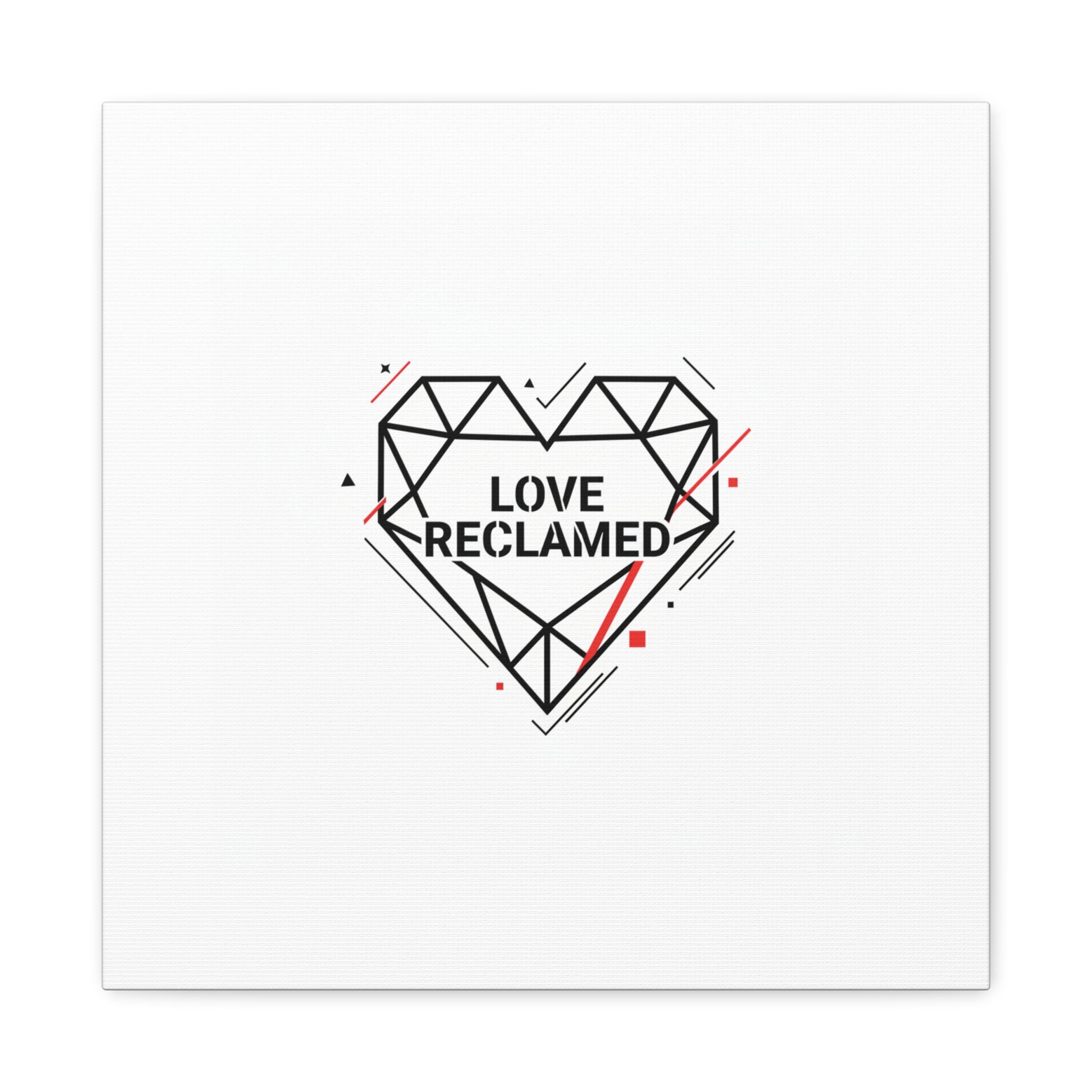 Love Reclaimed Canvas | modern heart design, minimalist love icon
