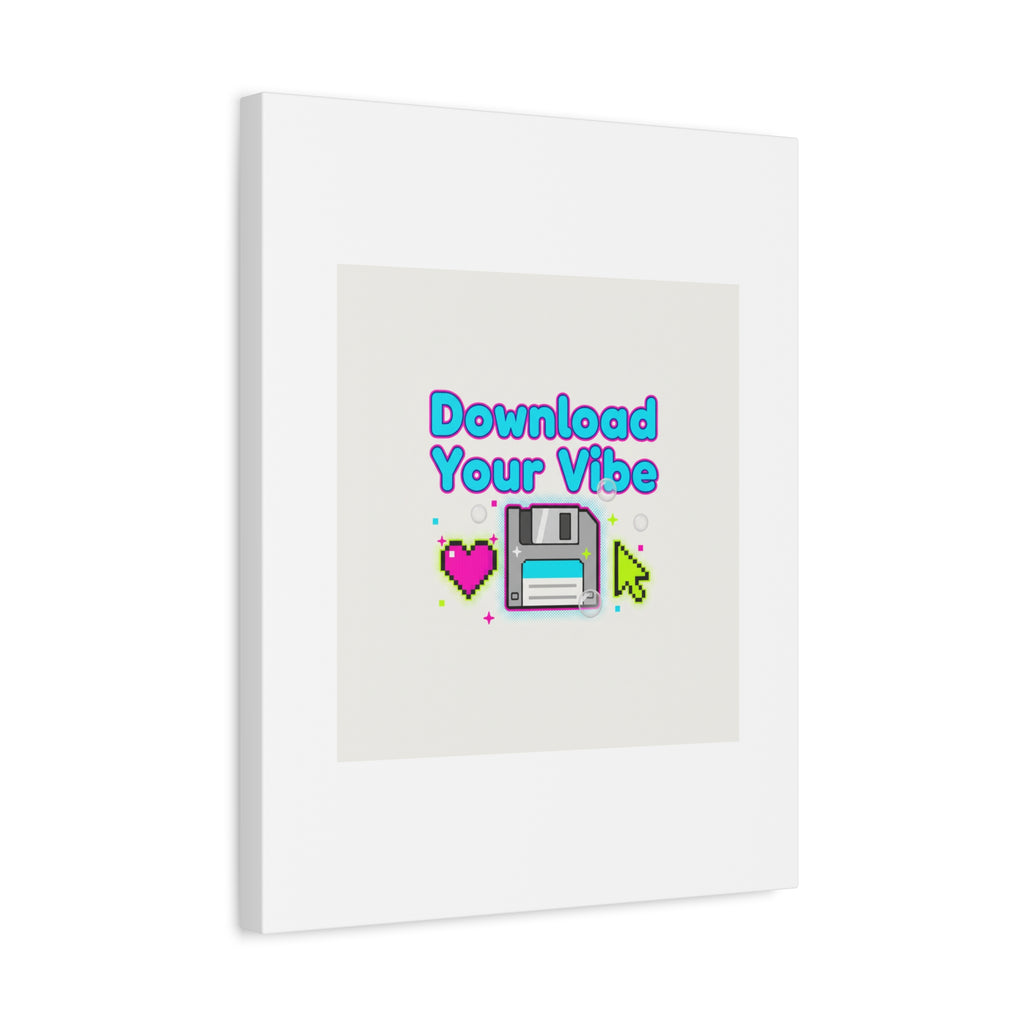 Download Your Vibe Canvas | Y2K Retro Tech, Pixel Floppy Disk Poster