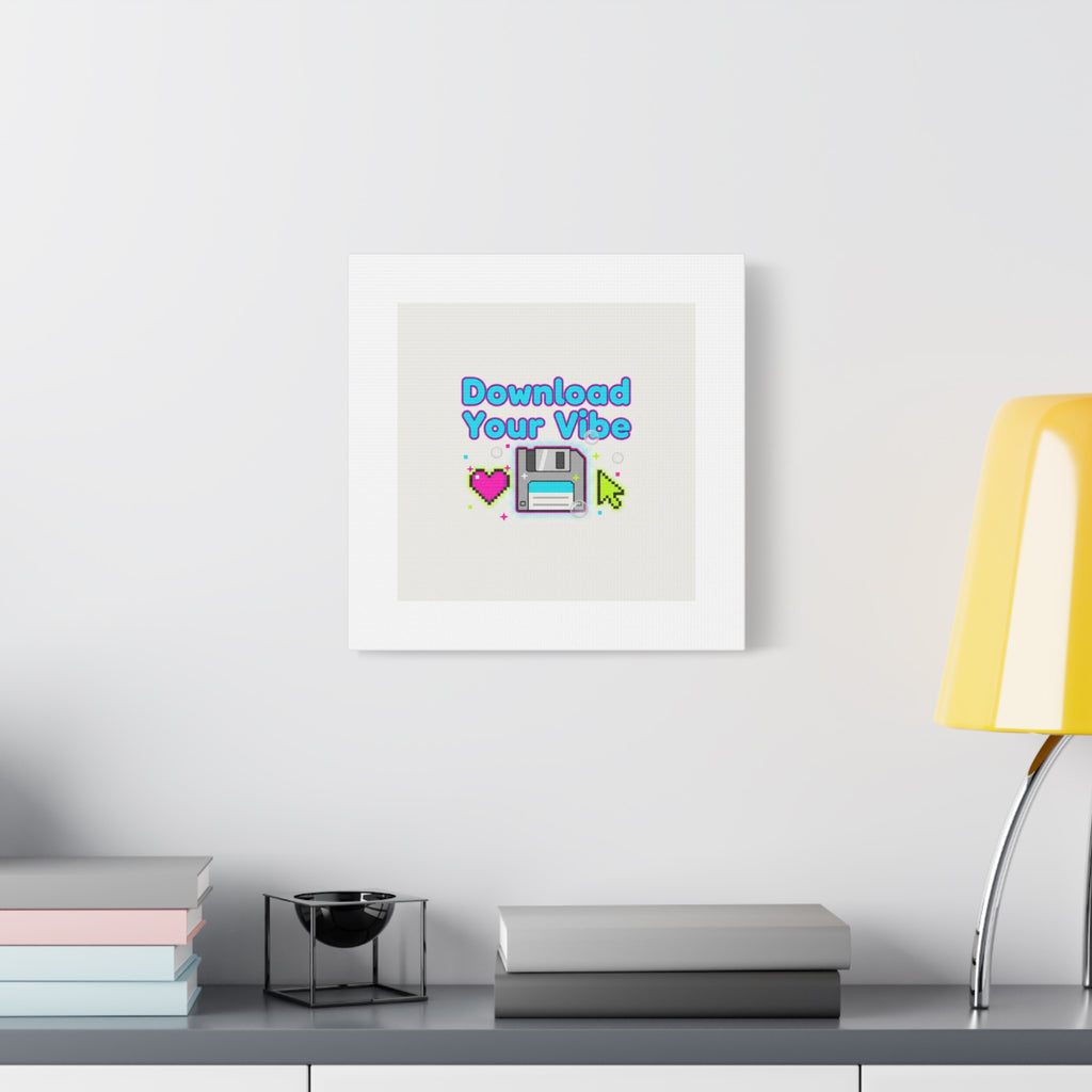 Download Your Vibe Canvas | Y2K Retro Tech, Pixel Floppy Disk Poster