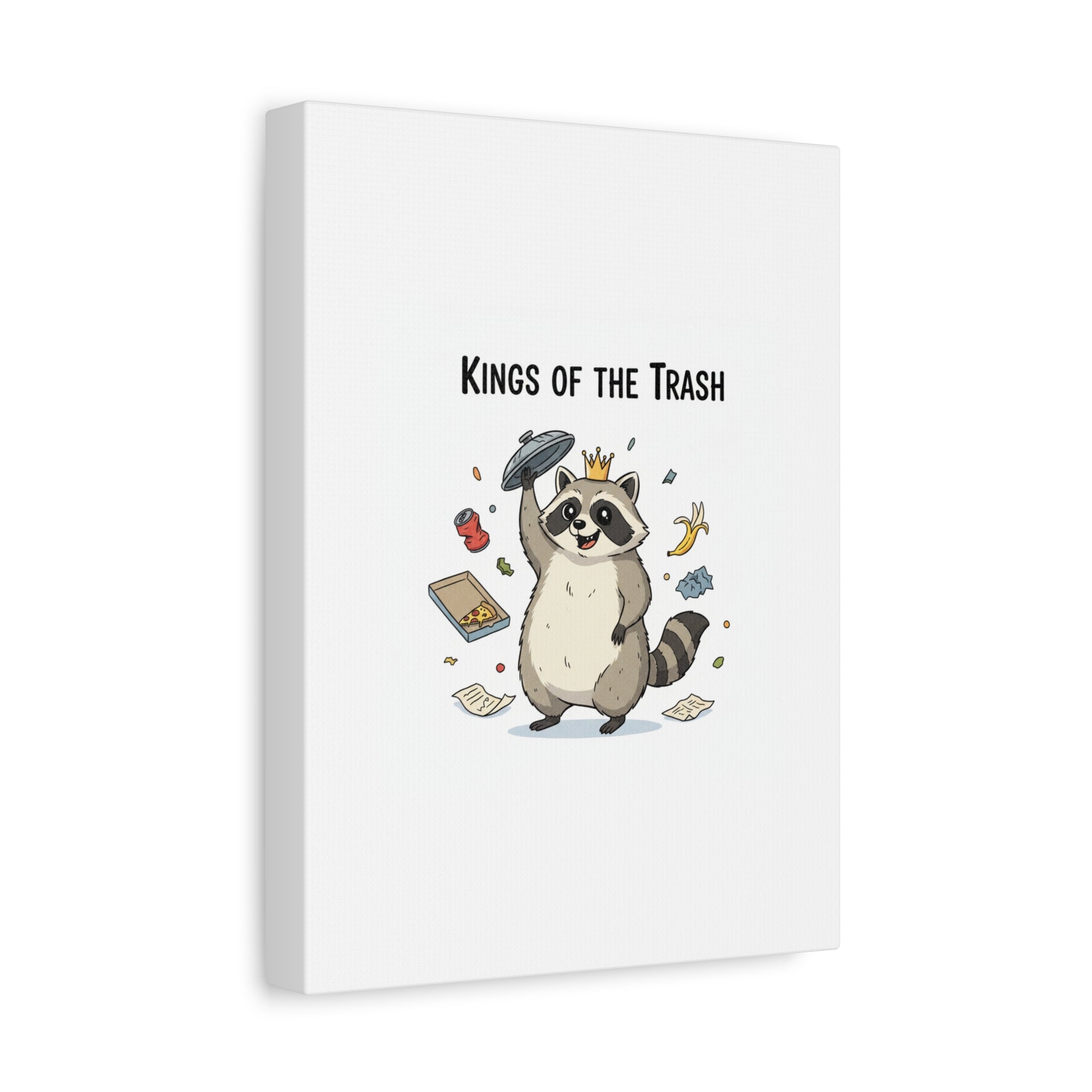 Kings of the Trash Canvas, Raccoon Doodle | Trash Panda, Goofy Critter Art