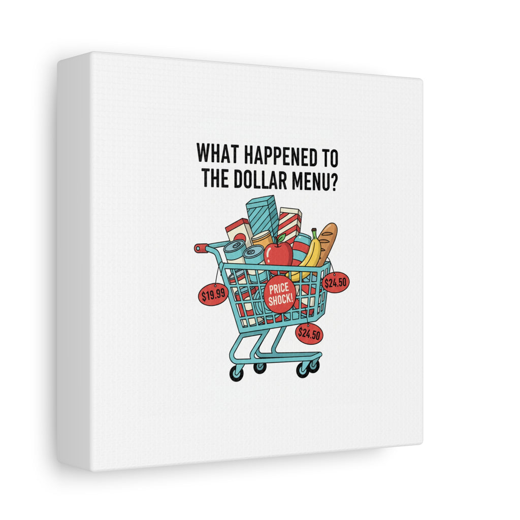 What Happened to the Dollar Menu? Canvas | Grocery Prices Meme, Price Shock Wall Art