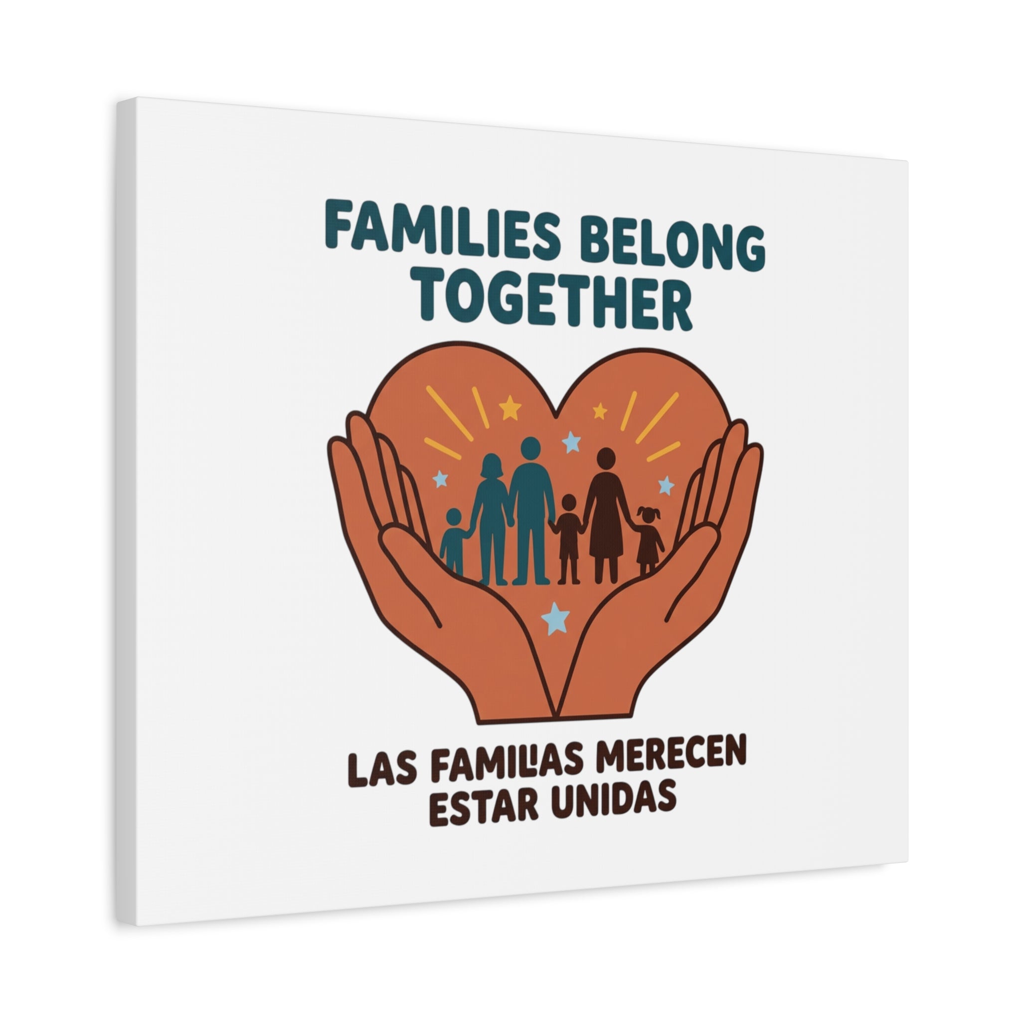 Families Belong Together Canvas | Family Unity, Bilingual Solidarity