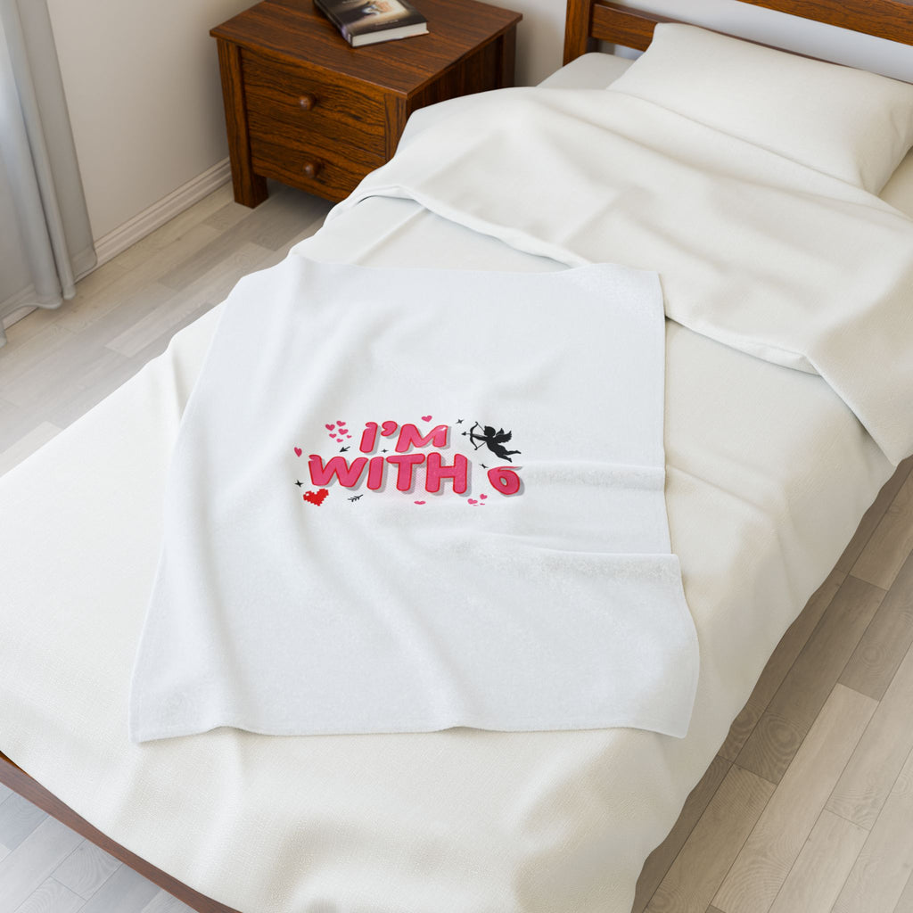 Valentine's 'I with 6 for 7' Meme Velveteen Plush Blanket