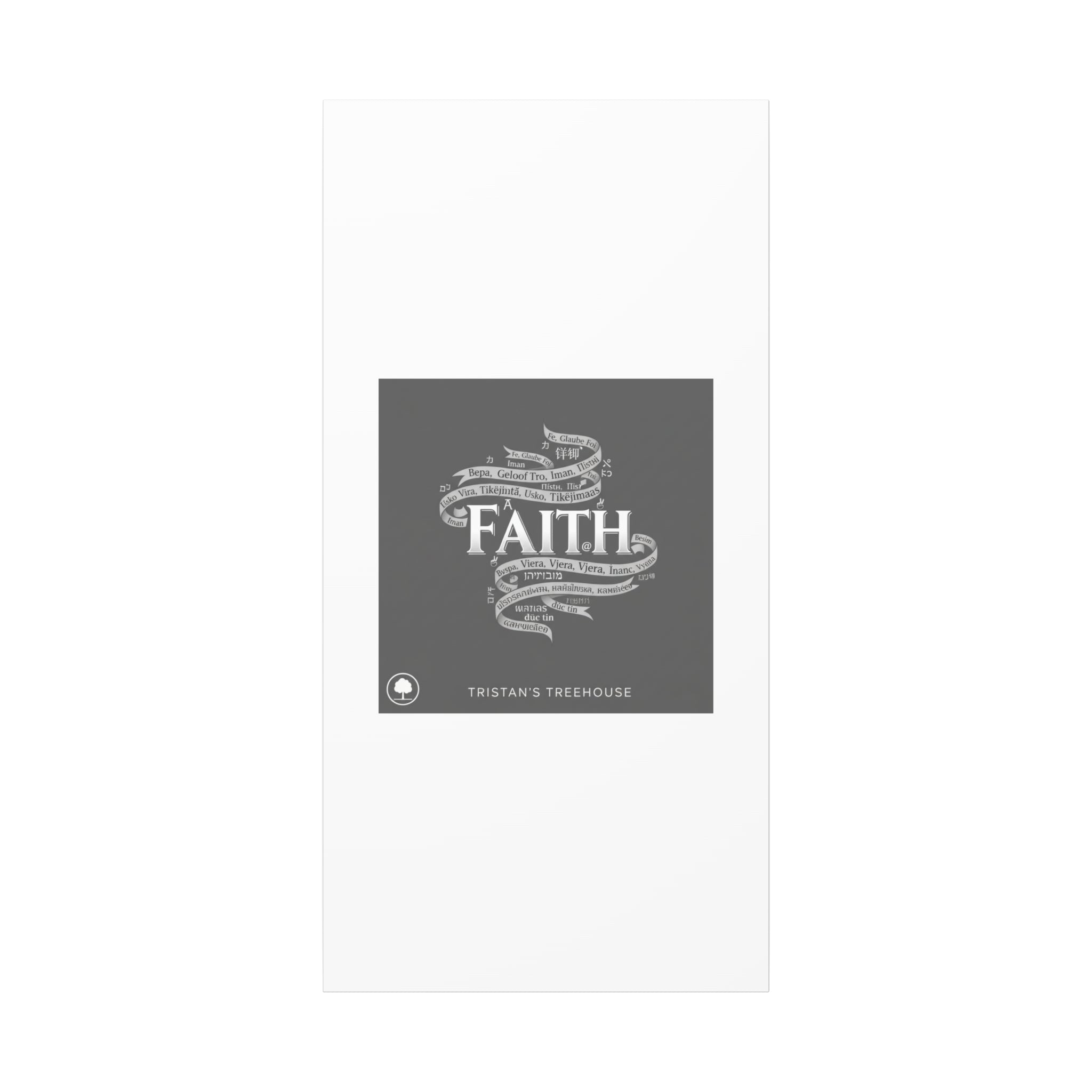 handwritten faith ribbon Canvas | sketch aesthetic, doodle design