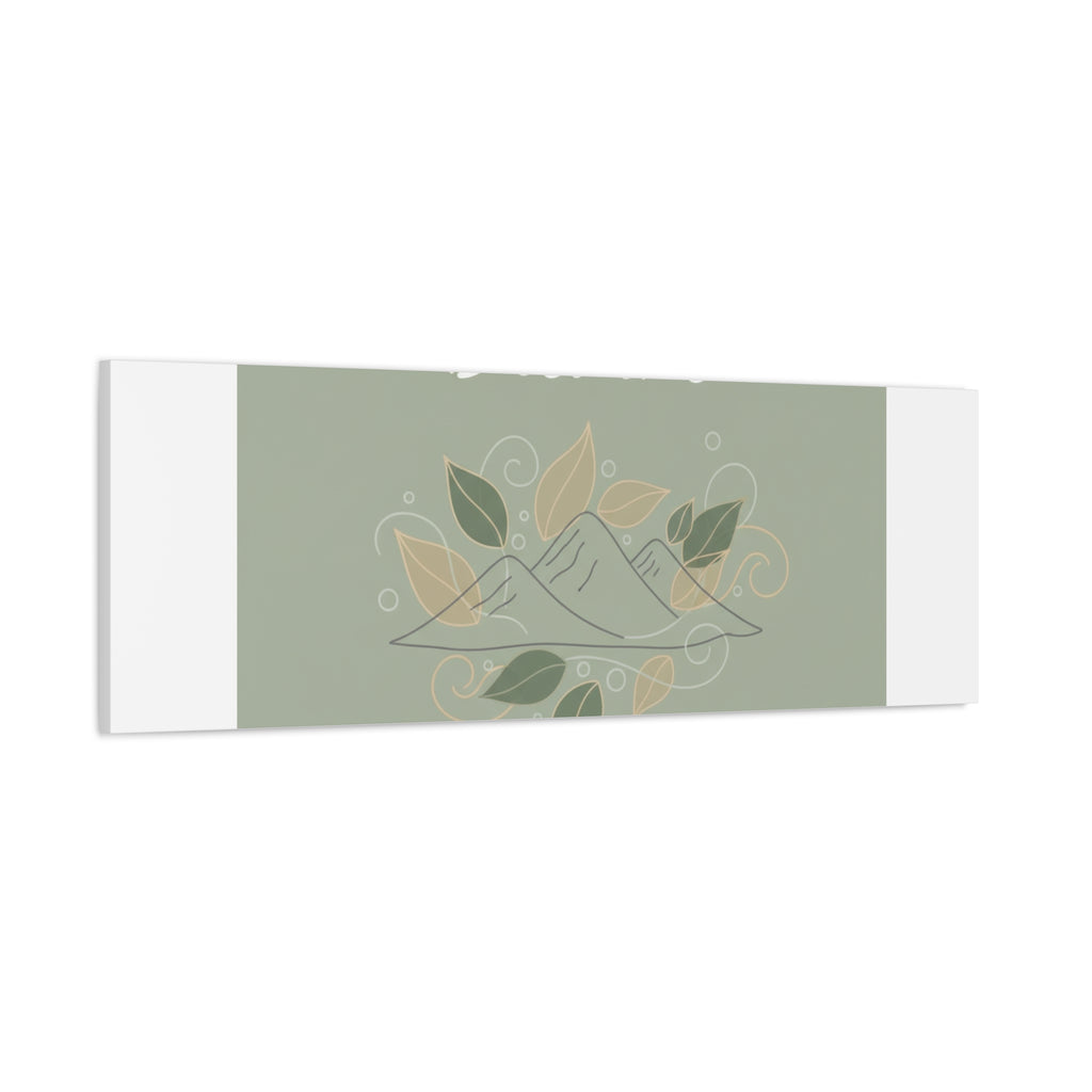 Breathe Mountain Line Canvas | Nature Symbols, Minimal Forest Wall Art