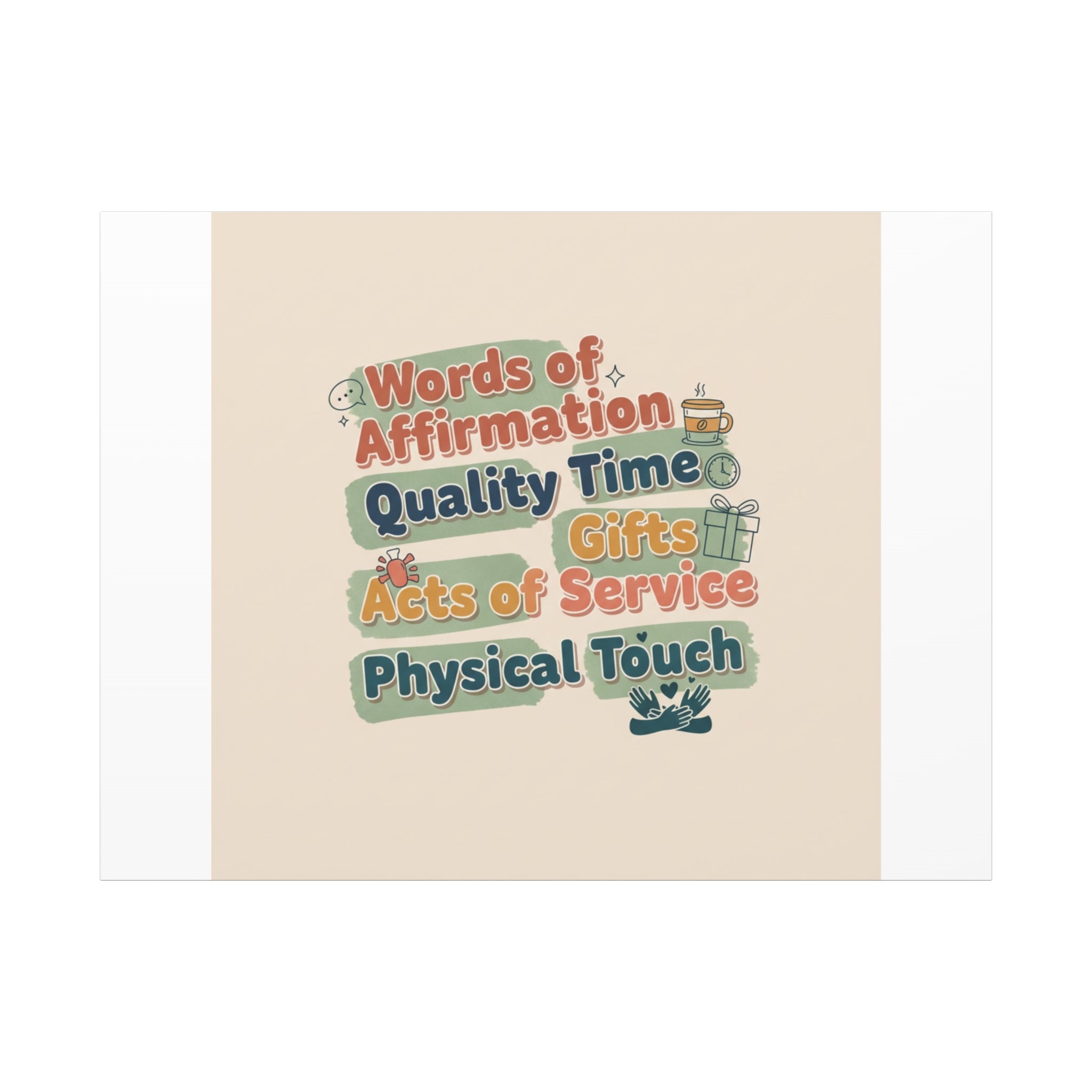 Love Languages List Matte Canvas Wall Art | love language meme, relationship humor