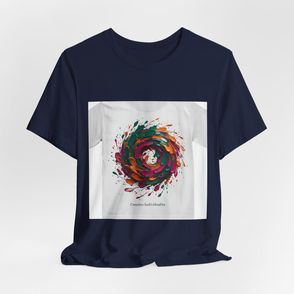 Abstract Floral Swirl Tee | Painterly Brushstroke Apparel, Artsy Graphic Design