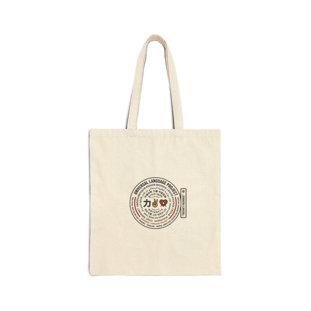 Universal Language Canvas Tote — Multi-Script Love/Peace/Unity Message