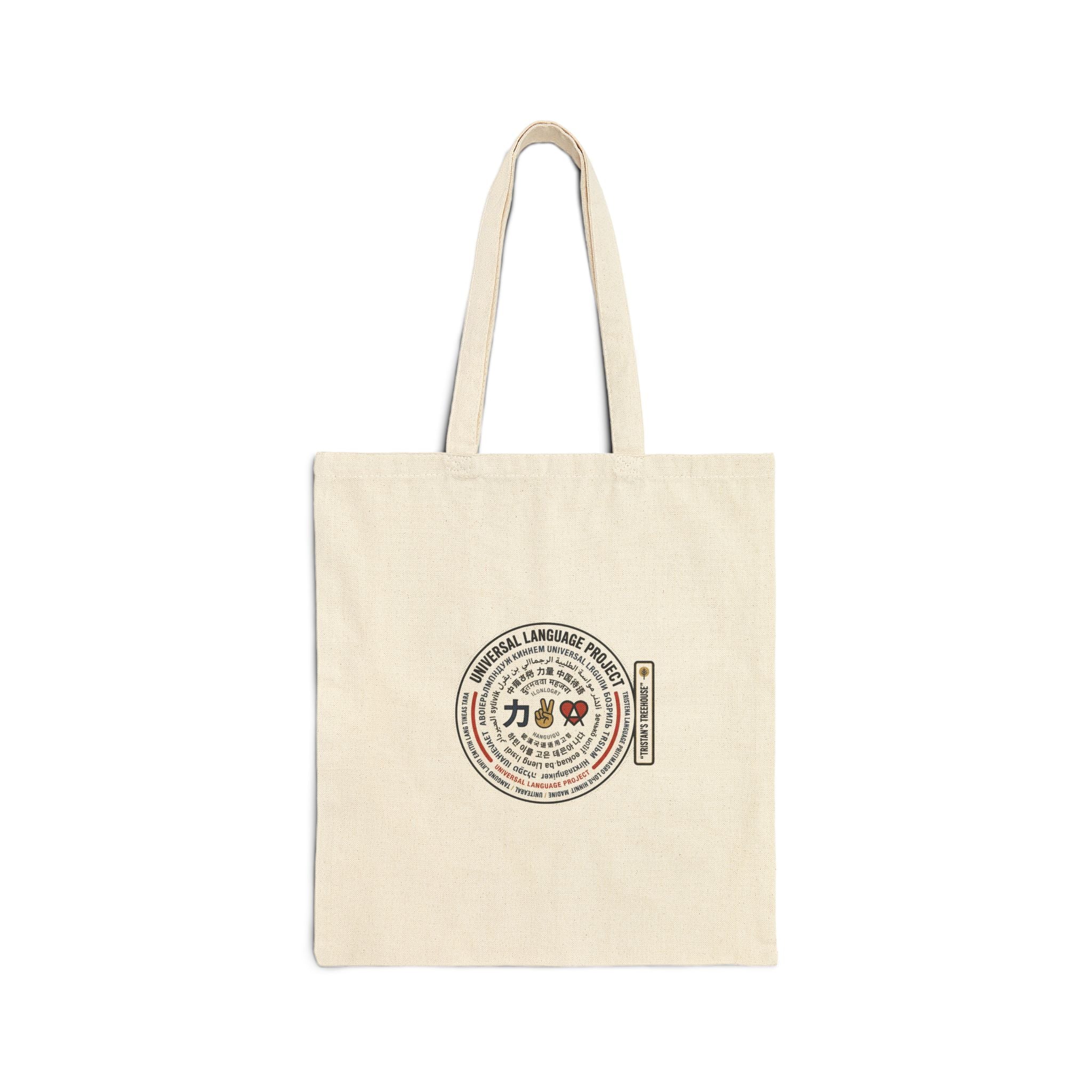 Universal Language Canvas Tote — Multi-Script Love/Peace/Unity Message