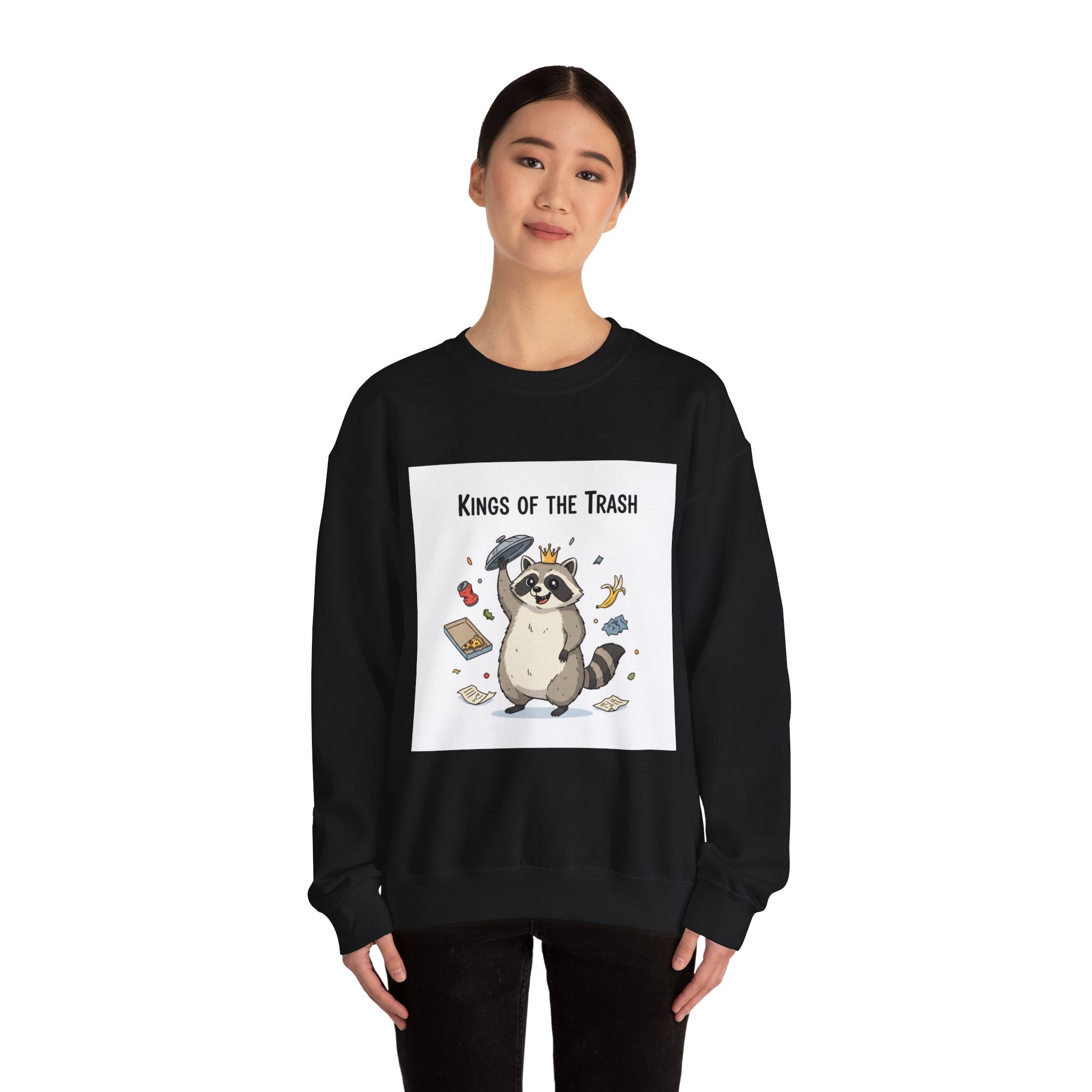 Kings of the Trash Raccoon Sweatshirt | trash panda, raccoon doodle