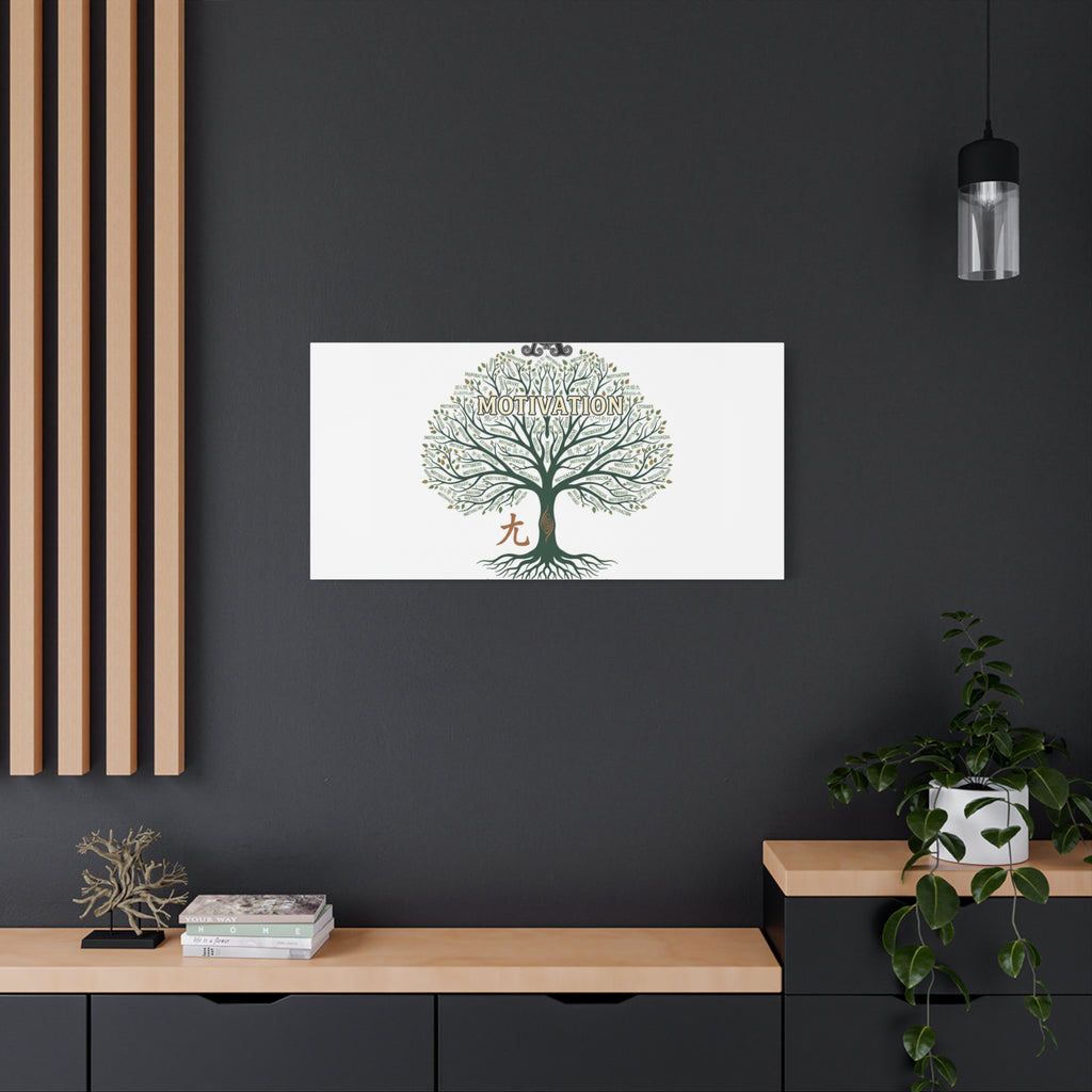 Handwritten Doodle Tree Canvas | Matte Stretched Wall Art