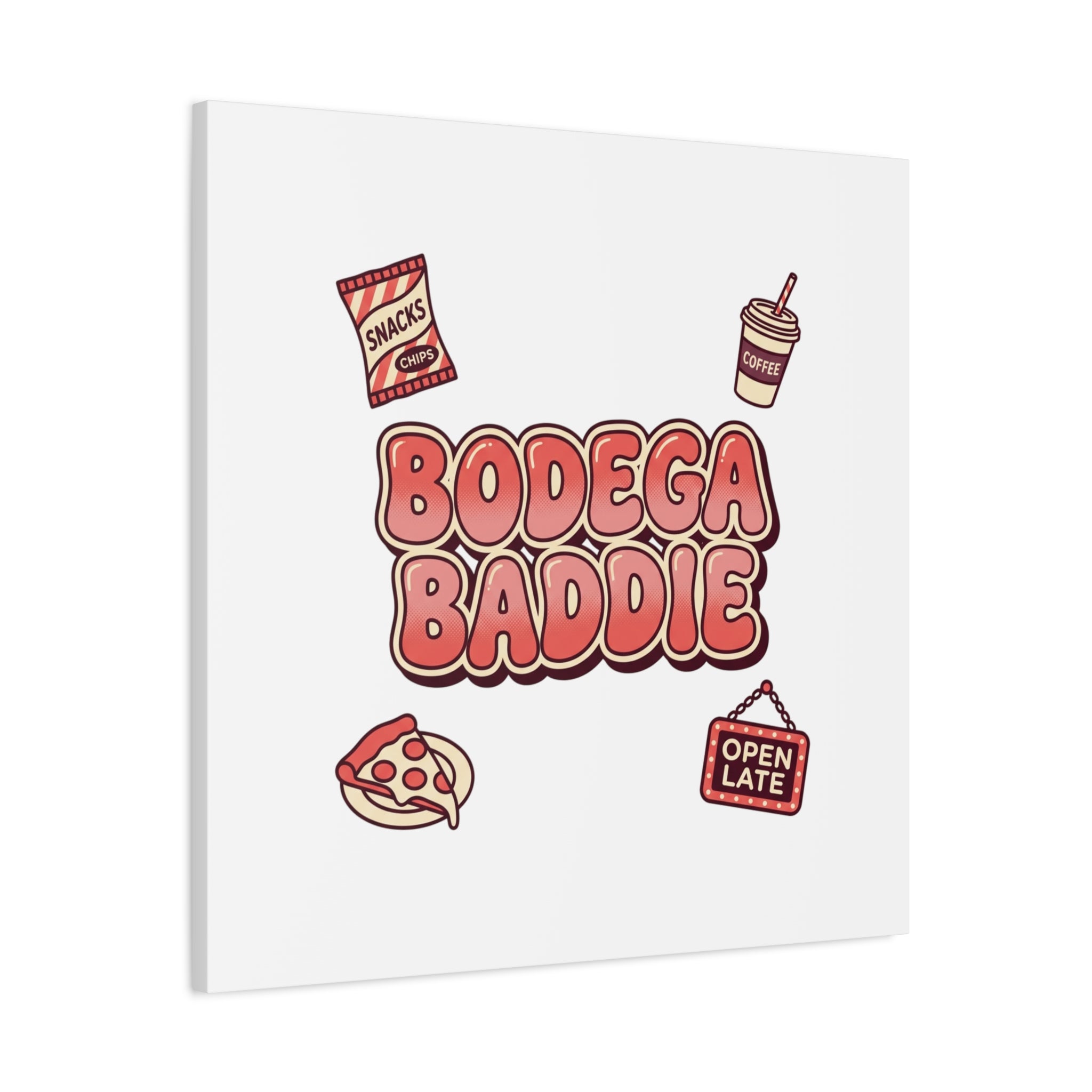 Bodega Baddie Matte Canvas, Stretched | NYC Y2K Corner Store Vibes
