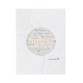 Kindness Word Cloud Blanket | Fresh-Start Minimalism, Neutral Throw