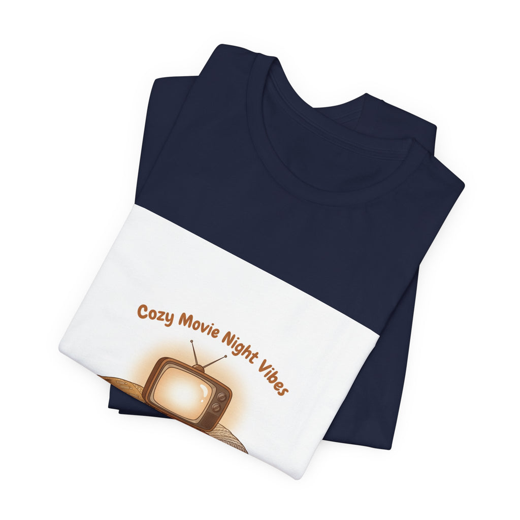 Cozy Movie Night Vibes T-Shirt | Cottagecore Homebody Graphic Tee
