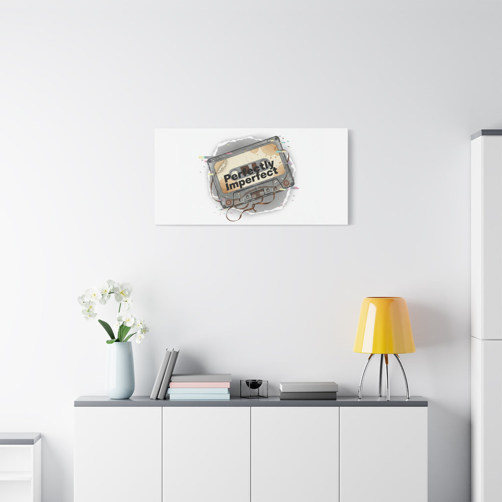 Perfectly Imperfect Cassette, Canvas Print | Analog Error, glitch art static