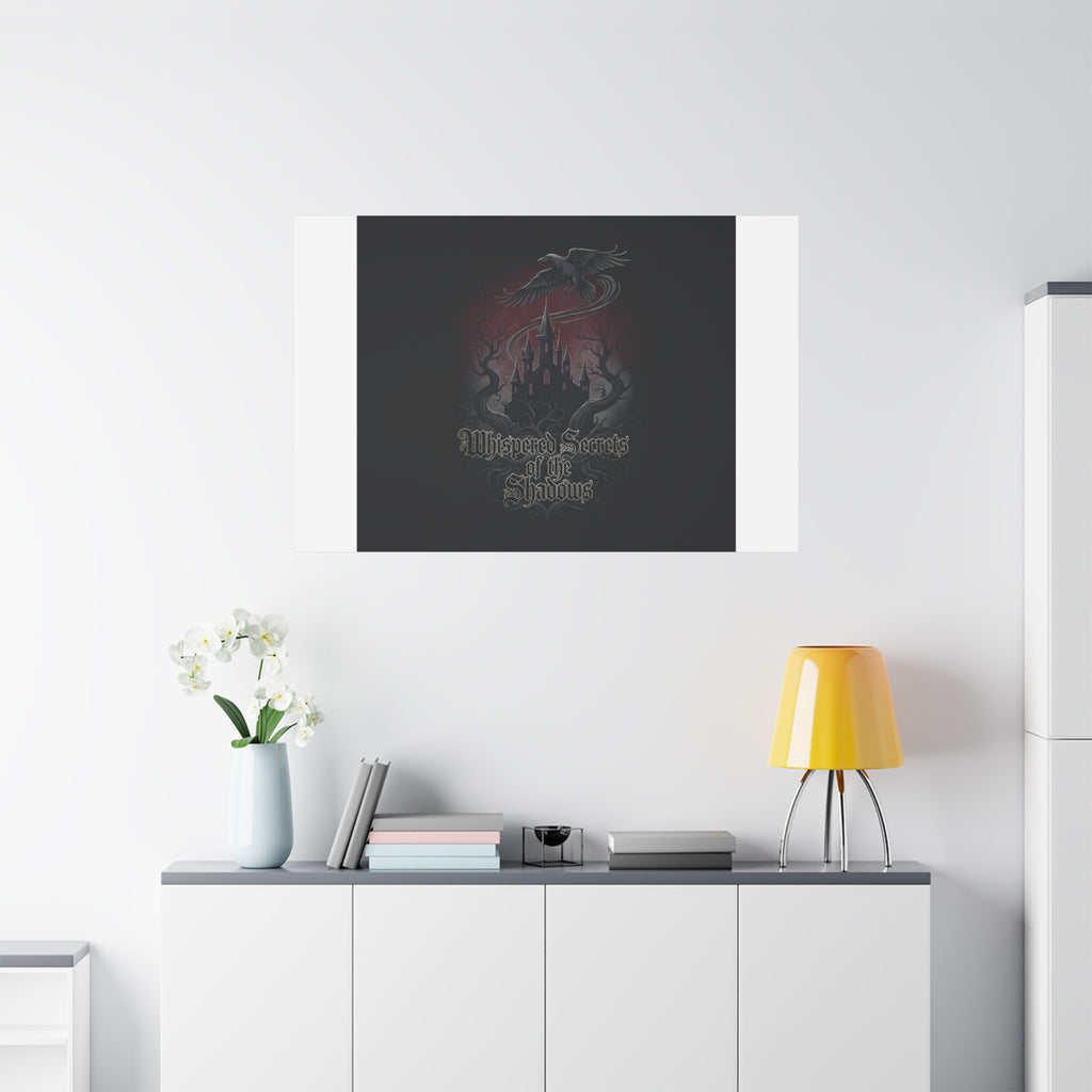 Whispered Secrets of the Shadows Castle Wall Art, Matte Canvas | Gothic Medieval Decor