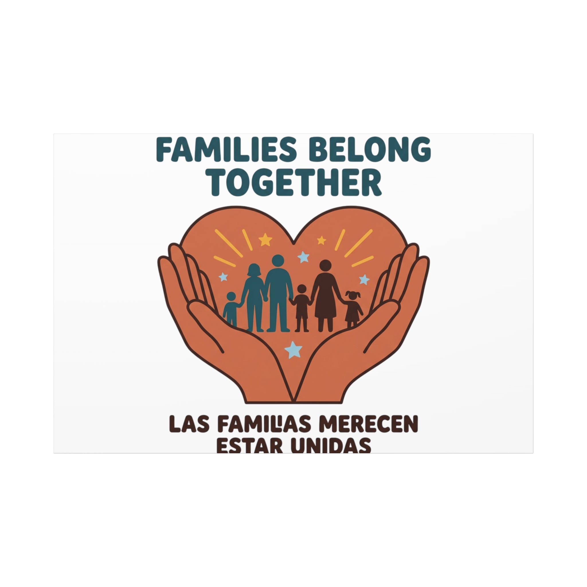 Families Belong Together Canvas | Family Unity, Bilingual Solidarity