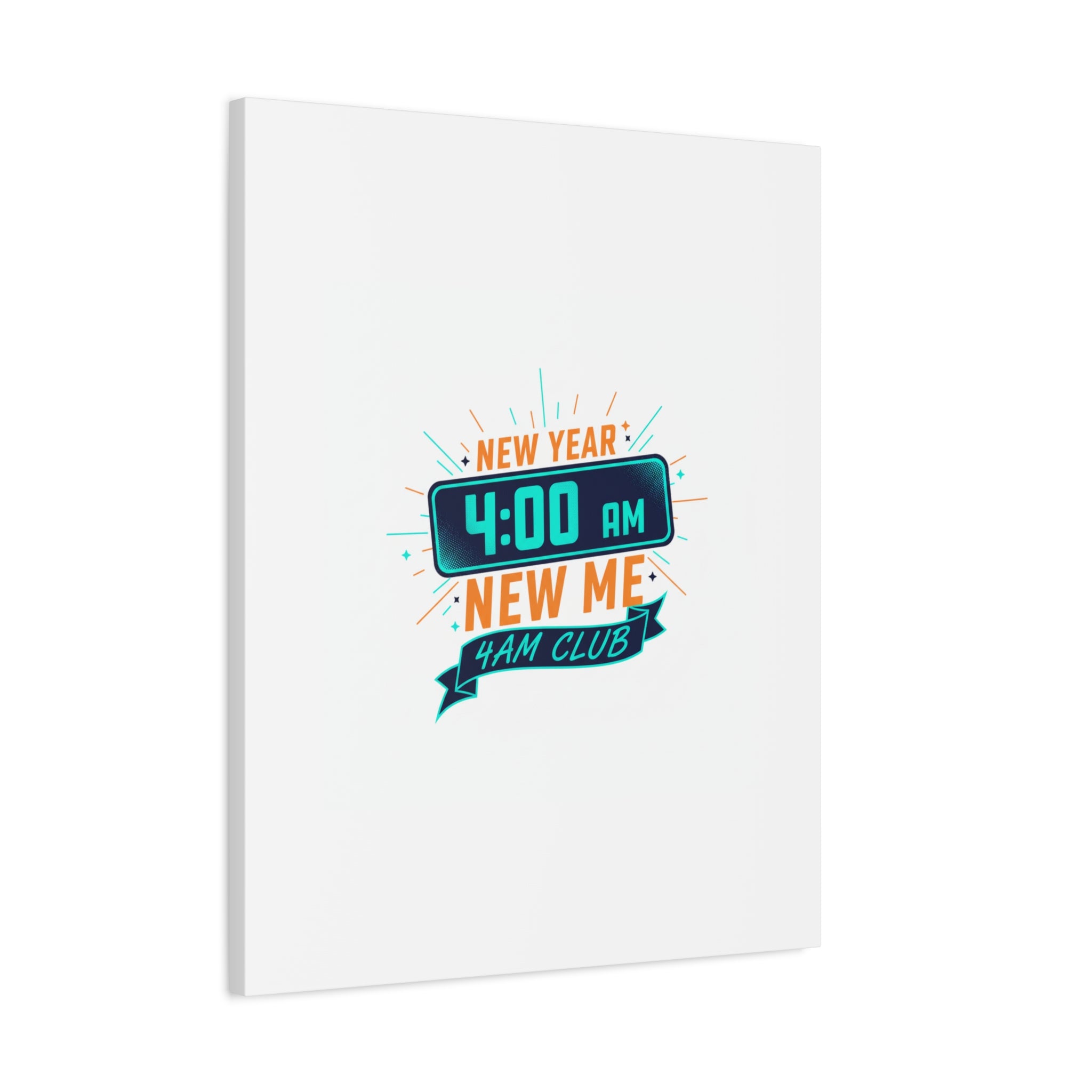 4AM Club New Year Graphic Canvas | Holiday Party Novelty, Festive New Year Decor