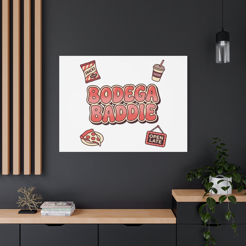 Bodega Baddie Matte Canvas, Stretched | NYC Y2K Corner Store Vibes