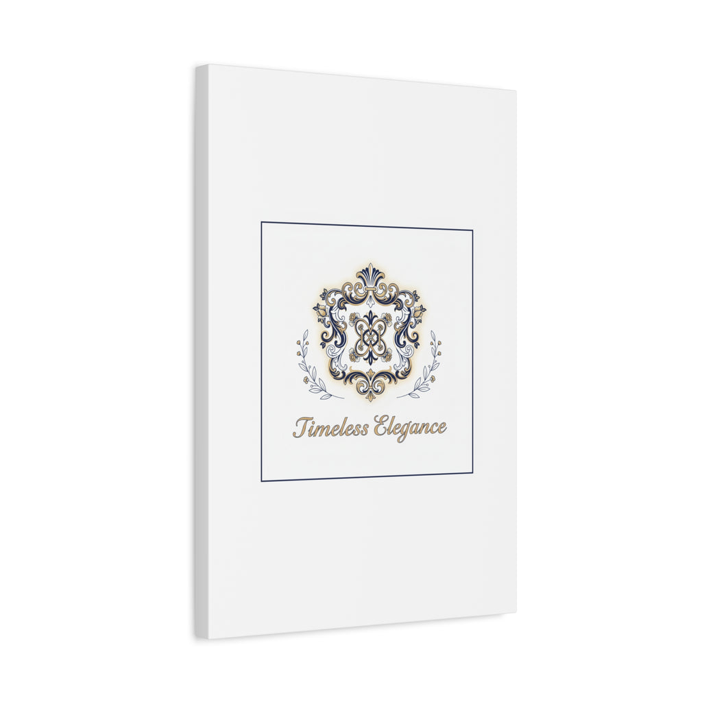 Ornate Brooch Emblem Canvas | Vintage Formalwear Accents, Baroque Print