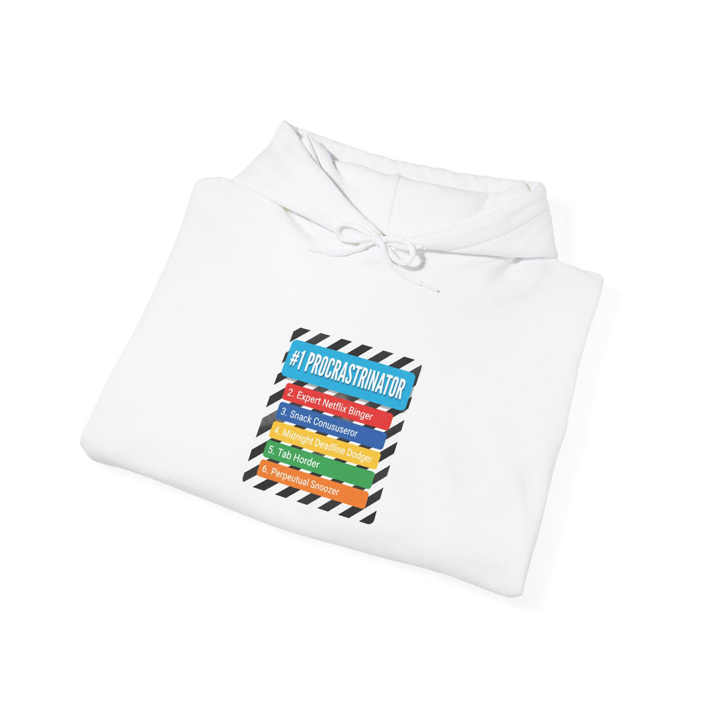 #1 Procrastinator Hoodie | Top-List Ranking Graphic, List Lover Apparel