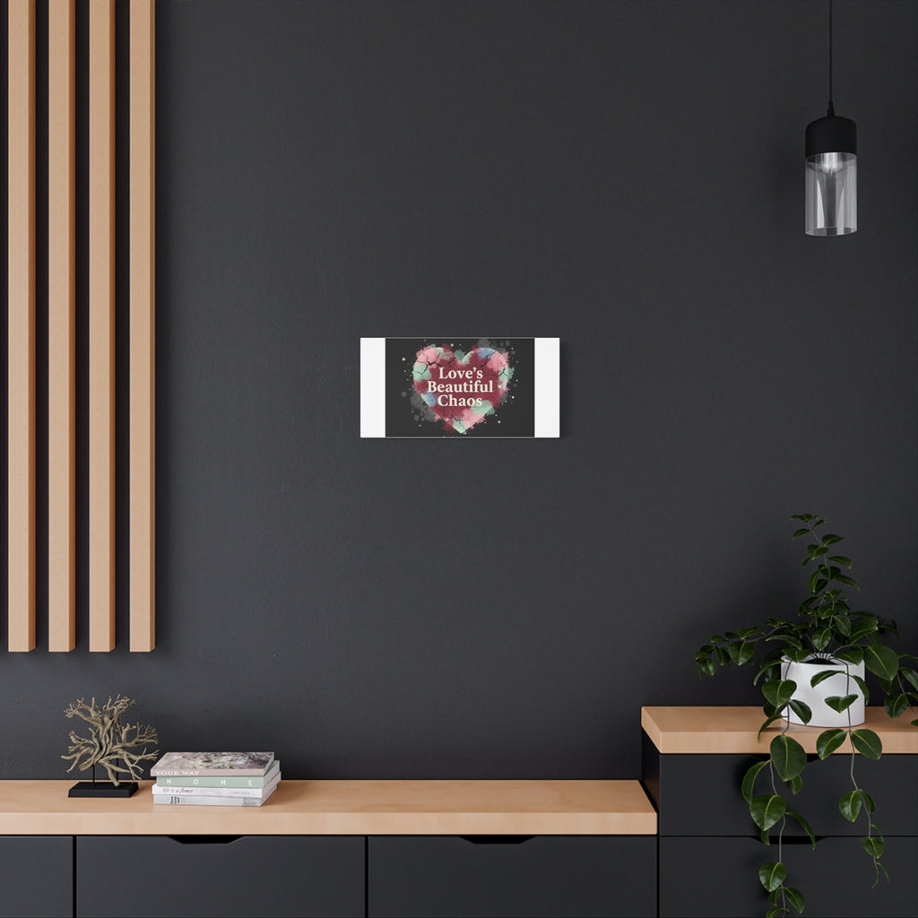 Love's Beautiful Chaos Canvas Print | Soft Grunge Hearts, Distressed Heart Art