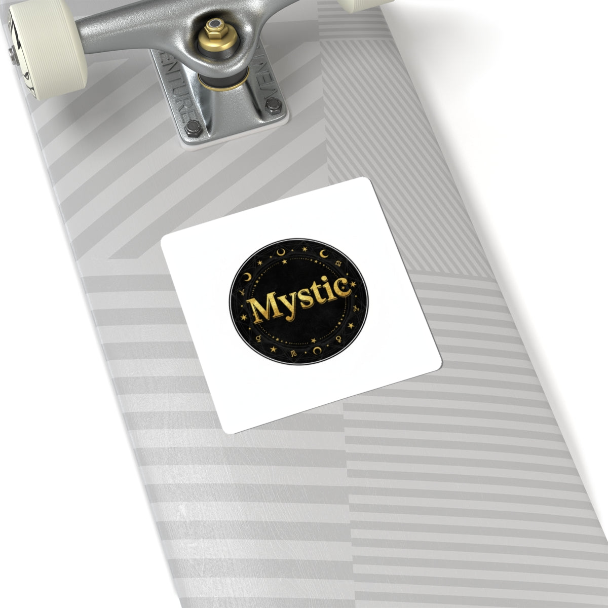 Mystic Circle Sticker | Tarot & Occult Typography, Witchy Metallic