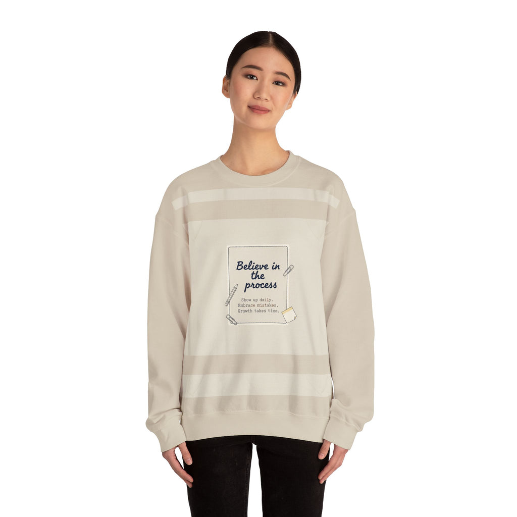Believe in the Process Sweatshirt | note to self, post‑it note design