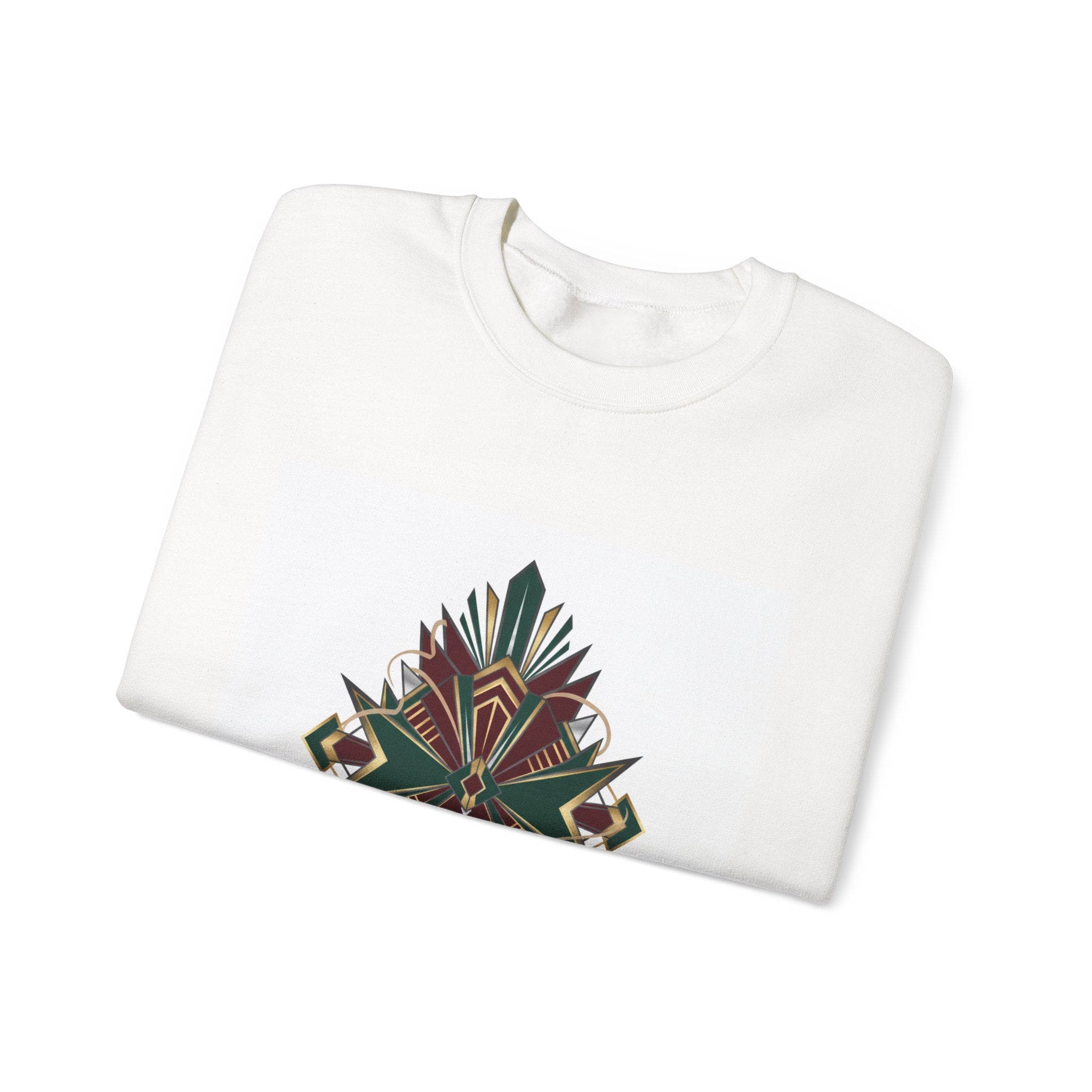 Dark Geometric Crest Crewneck | Gothic Occult Art Sweatshirt