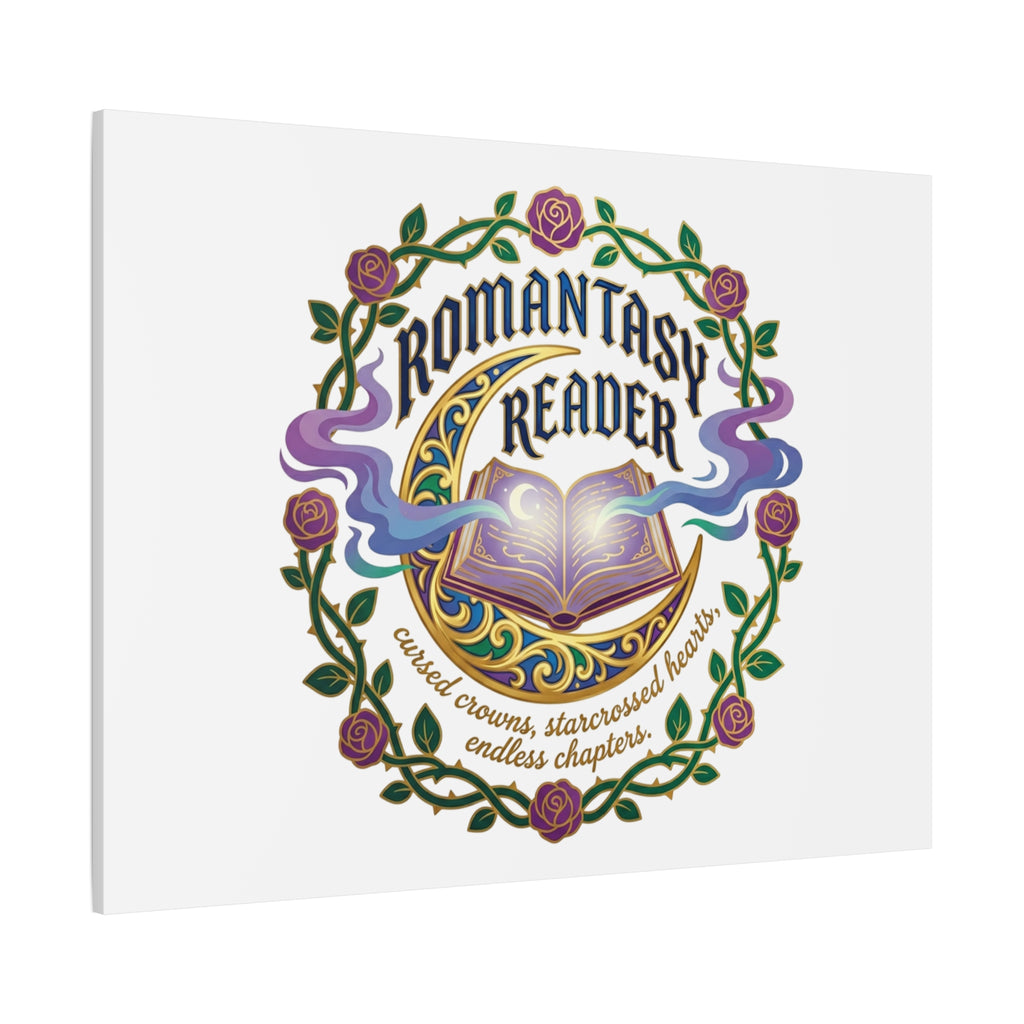 Romantasy Reader Canvas Print | enchanted bookish celestial gothic