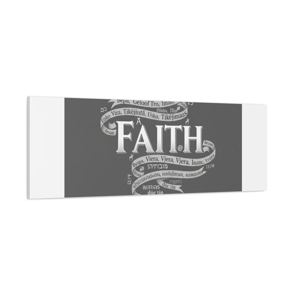 handwritten faith ribbon Canvas | sketch aesthetic, doodle design
