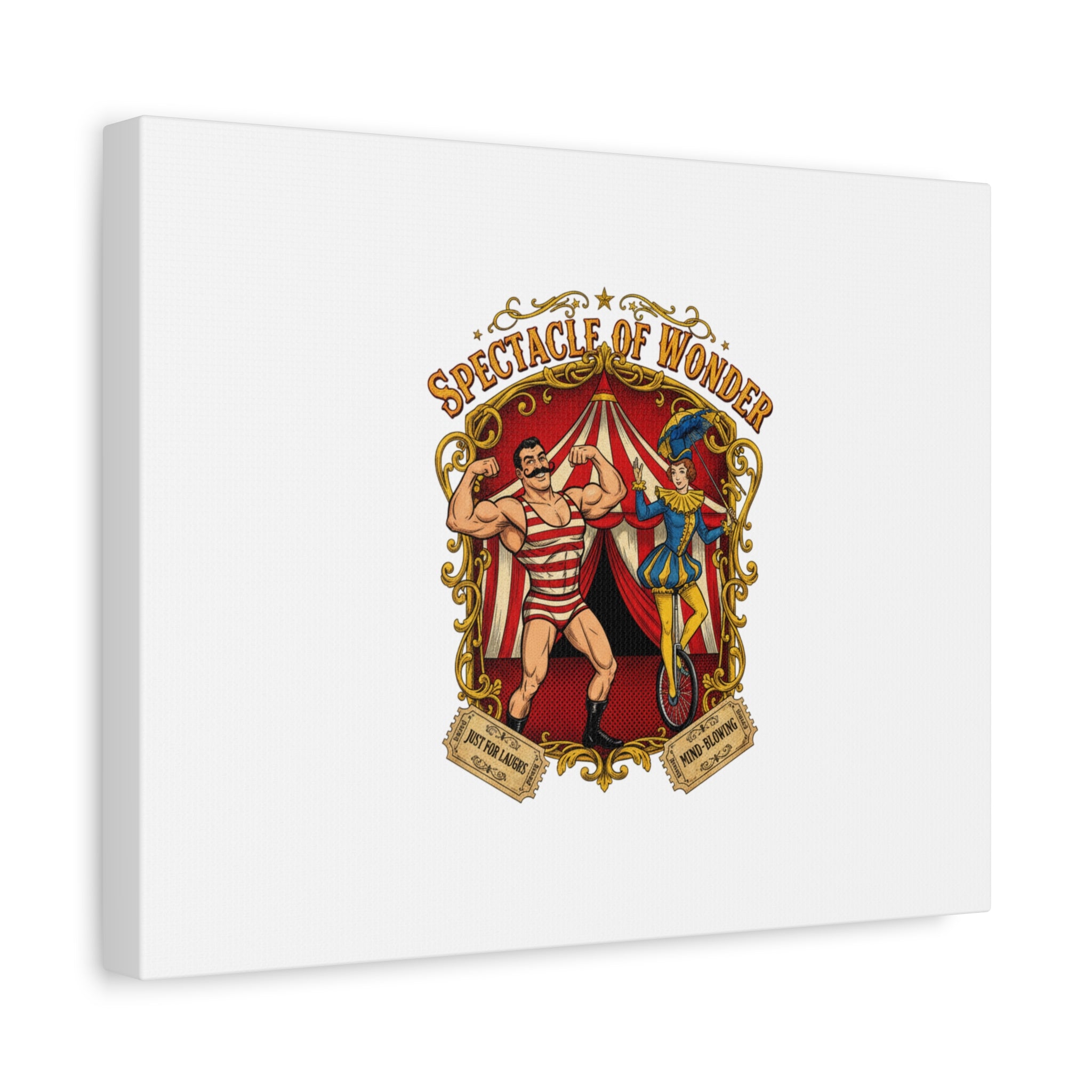 Spectacle of Wonder Circus Art Print, Canvas | Vintage Carnival Design