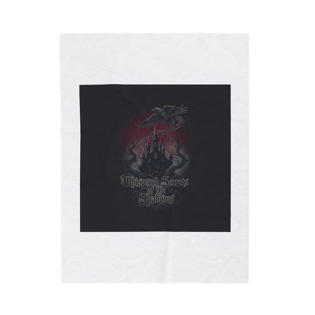 Medieval Castle Raven Velvet Throw Blanket | Castlecore, Dark Academia