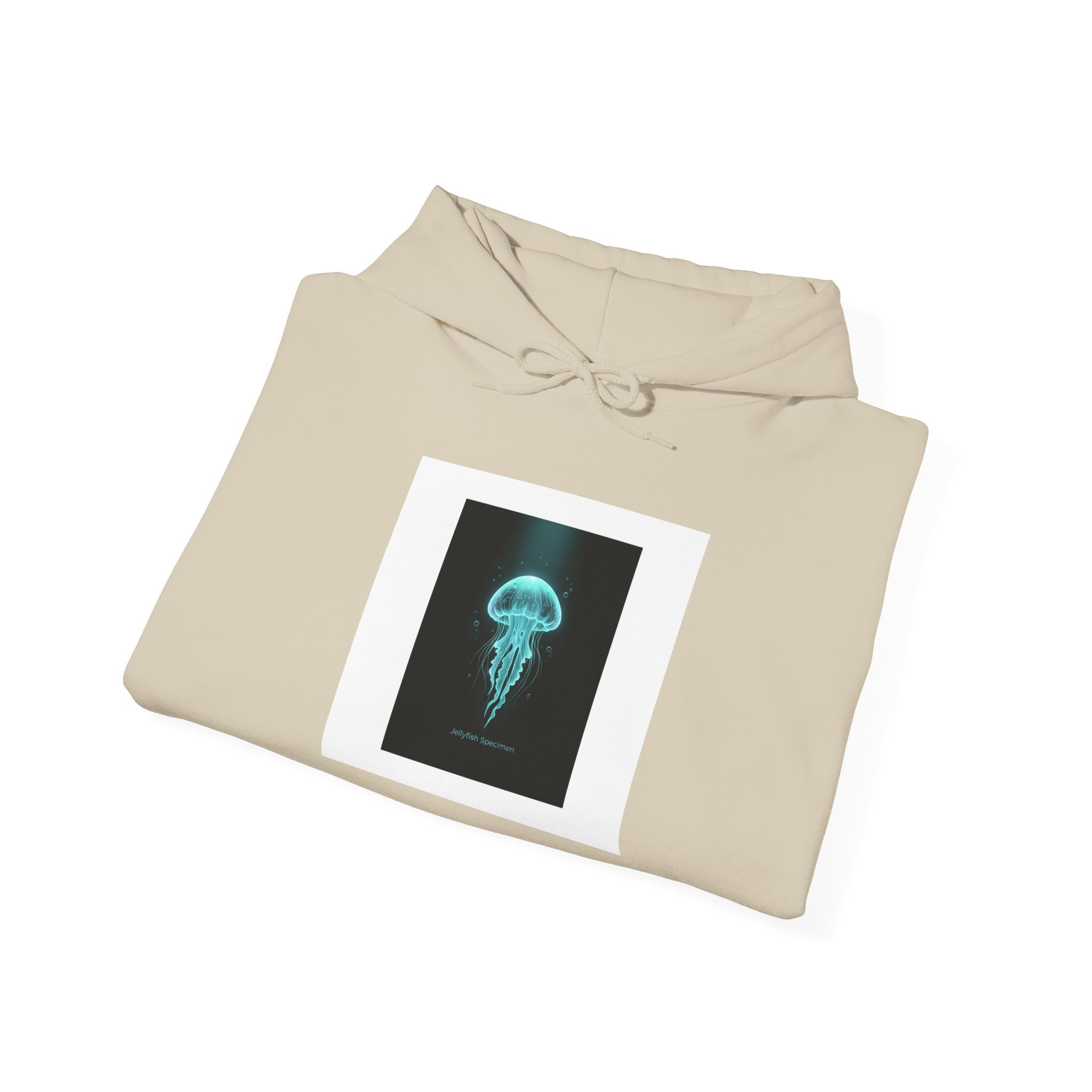 Bioluminescent Jellyfish Hoodie | neon jelly print, deep-sea aesthetic