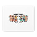 Meme War: Six vs. Seven Canvas Wall Art