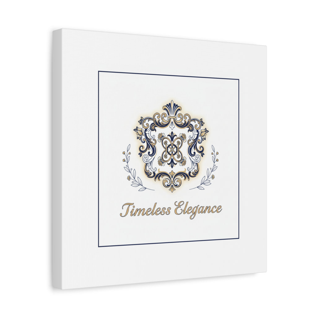 Ornate Brooch Emblem Canvas | Vintage Formalwear Accents, Baroque Print